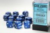 Opaque 16mm d6 Blue/white Dice Block™ (12 dice)