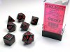 RPG Dice Set Black/Red Opaque Polyhedral 7-Die Set