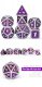 Metal & Enamel Dice Set (7) Amethyst