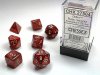 RPG Dice Set Glitter Ruby/Gold Polyhedral 7-Die Set