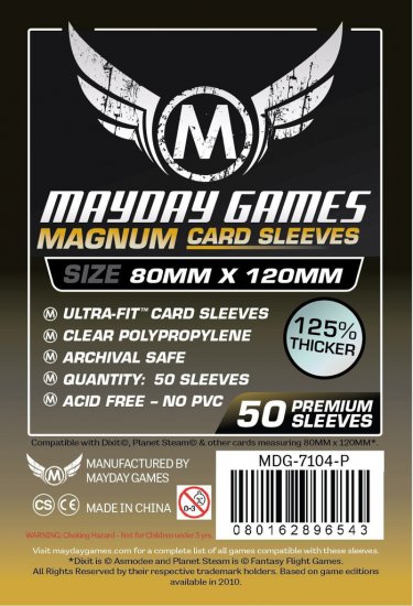 Magnum Gold Sleeve Premium 80 X 120 MM Sized -Dixit -Black Backe - zum Schließ en ins Bild klicken