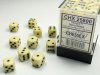 Dice Set Ivory/Black Opaque 12mm d6 (36)