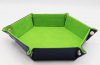 Leatherette & Velvet Hex Dice Tray (Navy with Lime) Reprint