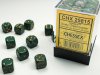 Dice Set Green/Copper Dusty Opaque 12mm d6 (36)