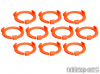 Squad Marker - 32mm Neon Orange (10)