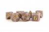 16mm Sharp Edge Silicone Rubber Poly Dice Set: Volcanic Soot (7)