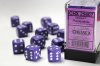 Opaque 16mm d6 Purple/white Dice Block™ (12 dice)