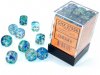 Nebula 12mm d6 Oceanic/gold Luminary Dice Block (36 dice)