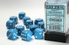 Dice Set Light Blue/White Opaque 16mm d6 (12)