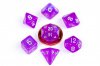 10mm Mini Stardust Acrylic Poly Dice Set: Purple