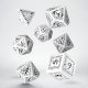 Elvish White & black Dice Set (7)