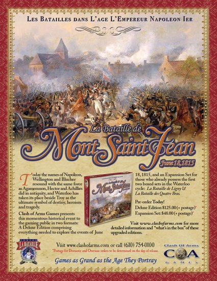 La Bataille de Mont St. Jean 2nd. Edition Deluxe - zum Schließ en ins Bild klicken
