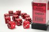 Dice Set Red/White Opaque 16mm d6 (12)
