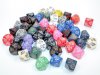 Bag of 50 Assorted Loose Opaque Polyhedral Tens 10 Dice