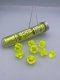 Translucent Polyhedral Neon Yellow/white 7-Die Set (with bonus d