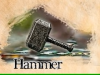 Player Token Grey/Black Color Hammer In Metal Alloy