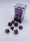 Gemini Mini-Polyhedral Black-Purple/gold 7-Die Set