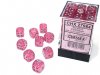 Borealis® 12mm d6 Pink/silver Luminary™ Dice Block™ (36 dic