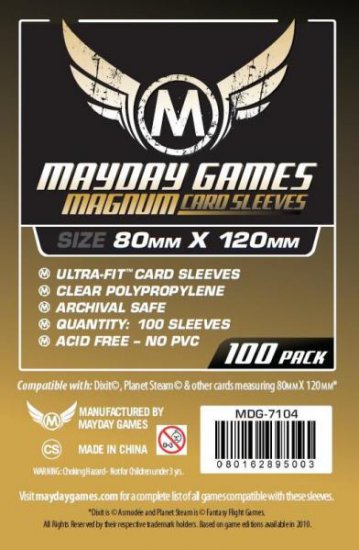 Sleeves: Magnum Gold Sleeves 80mm x 120mm (Dixit)(100) - zum Schließ en ins Bild klicken