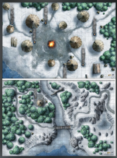 Dungeons and Dragons RPG: Icewind Dale Encounter Map Set (2x 20i - zum Schließ en ins Bild klicken