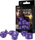 Classic Runic Purple & white Dice Set (7)
