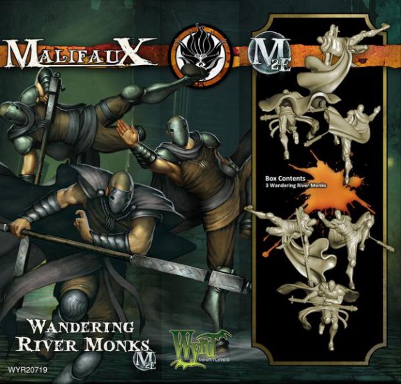 Malifaux Ten Thunders Wandering River Monks 3 Pack - zum Schließ en ins Bild klicken