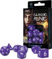 Classic Runic Purple & white Dice Set (7)