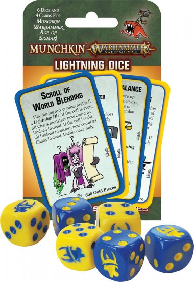 Munchkin: Munchkin Warhammer Age of Sigmar - Lightning Dice - zum Schließ en ins Bild klicken