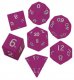 16mm Pink Painted Metal Polyhedral Dice Set