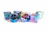 16mm Aluminum Plated Acrylic Poly Dice Set: Rainbow Aegis Uninke