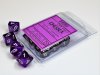 Translucent Purple/white Set of Ten d10s