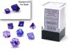 Nebula® Mini-Polyhedral Nocturnal™/blue Luminary™7-Die Set