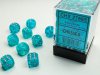 Cirrus® 12mm d6 Aqua/silver Dice Block™ (36 dice)