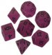 Resin Dice 16mm Purple Glow intheDarkDice Set