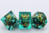 Sharp Edge Moving Eye Green Cyclops RPG Dice Set (7) Reprint