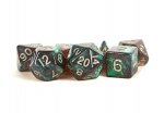 16mm Acrylic Poly Set Stardust Gray w/ Silver Numbers
