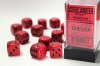 Opaque 16mm d6 Red/black Dice Block™ (12 dice)
