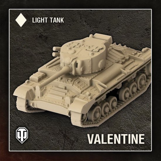 World of Tanks: Miniatures Game - British Valentine - zum Schließ en ins Bild klicken