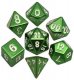16mm Green Painted Metal Polyhedral Dice Set