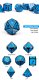 Metal & Enamel Dice Set (7) Sky & Gunmetal