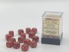 Glitter 12mm d6 Ruby/gold Dice Block™ (36 dice)