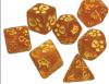 Kitten Polyhedral Dice Set Orange