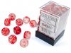 Nebula® 12mm d6 Red/silver Luminary™ Dice Block™ (36 dice)