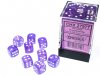Borealis® 12mm d6 Purple/white Luminary™ Dice Block™ (36 di